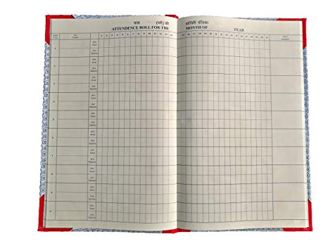 Attendance Register In & Out 2Q 50 Pg