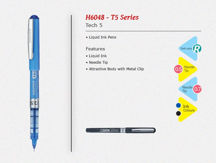Hauser Tech 5 Liquid Ink Pen Blue