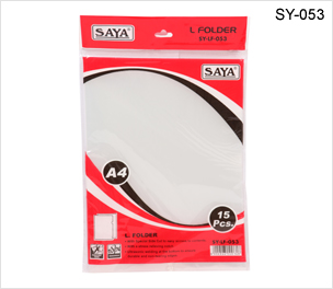 Saya L-Folder A4 Clear (SY-053) Pack of 15