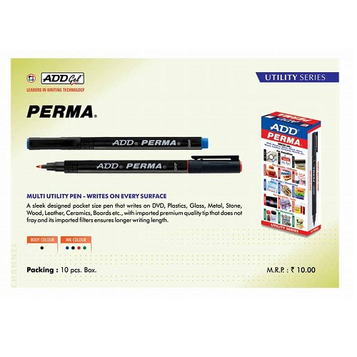 ADD Gel Perma CD DVD Marker Blue (pack of 10)