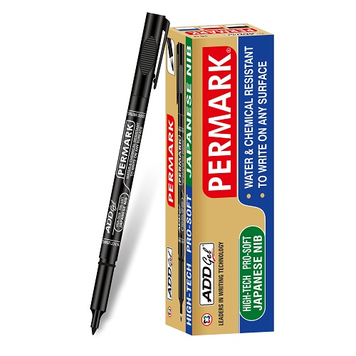 ADD Gel Permark Fiber Tip Pen Black