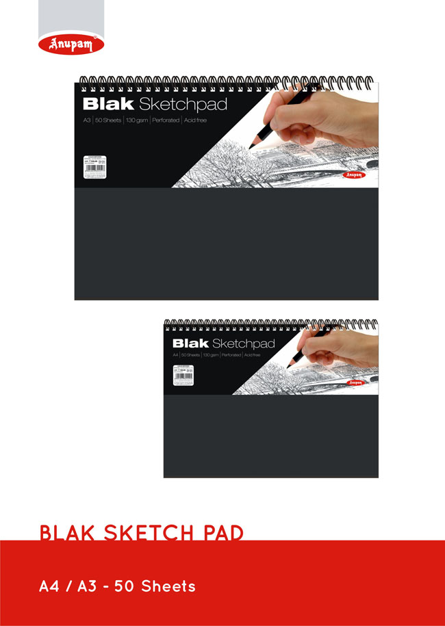 Anupam Blak Sketch Pad A4