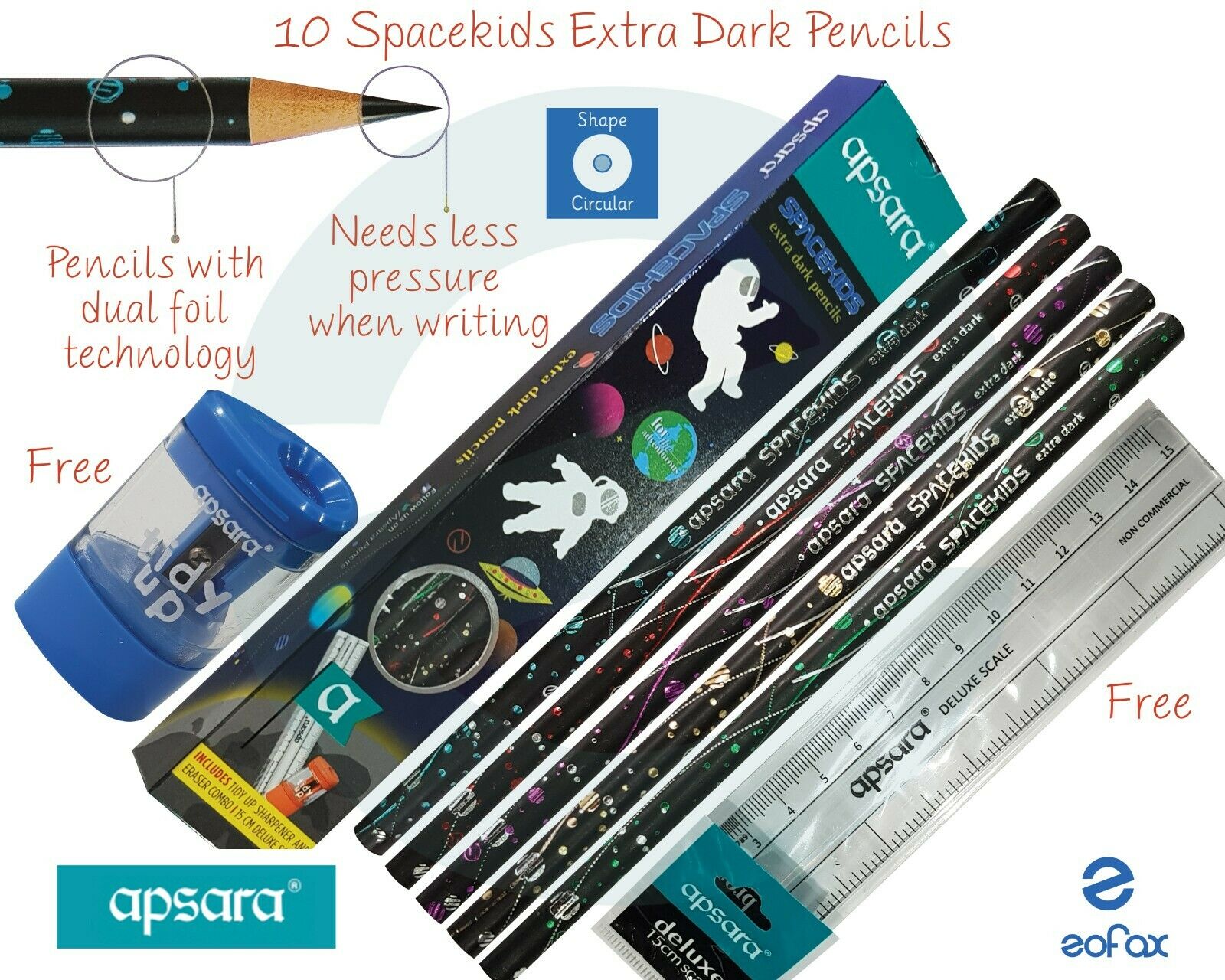 Apsara Space Kids Extra Dark Pencils
