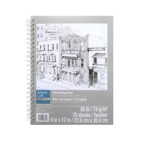 Sketching Pad by Artistâ€™s Loftâ„¢ 9" x 12" 75 Sheets