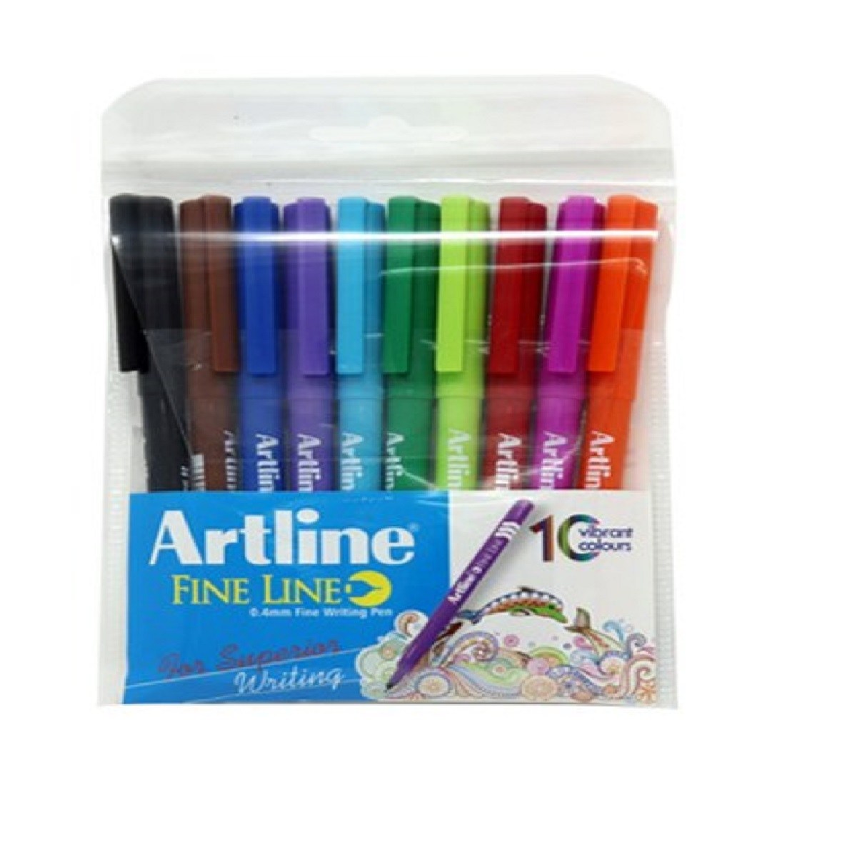Artline Fine Line 0.4mm Fine Writing Pen Orange