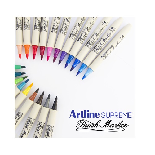 Artline Supreme Brush Marker - Brown