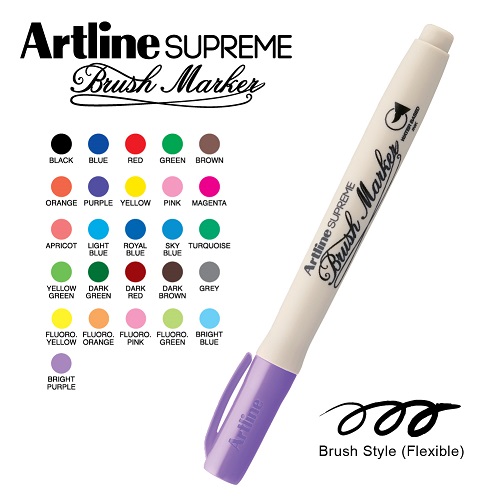 Artline Supreme Brush Marker - Orange