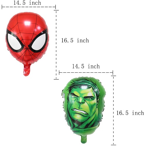 Foil Balloons Super Heros Set of 4