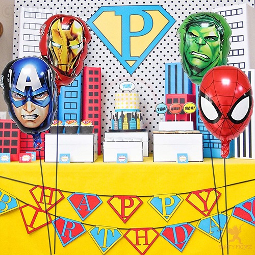 Foil Balloons Super Heros Set of 4