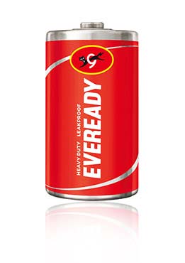 Eveready Battery - Size D 1050 R20, 2 pcs