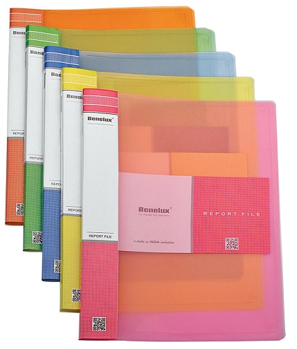 Benelux Report File A4 Pack of 10 Assorted Colors (166)