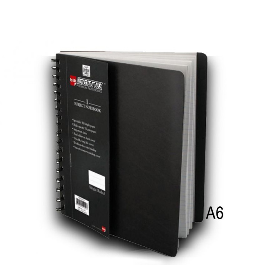 Bilt Black PP 1 Sub 160 Pages A6 SR