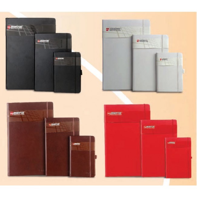 Bilt Matrix Red PU Notebook 192pg R 9.2x14