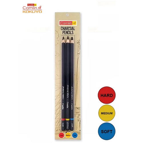 White Charcoal Pencil Set, Camlin Charcoal pencil Set