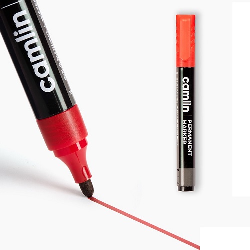 Camlin Permanent Marker Bullet Tip Red