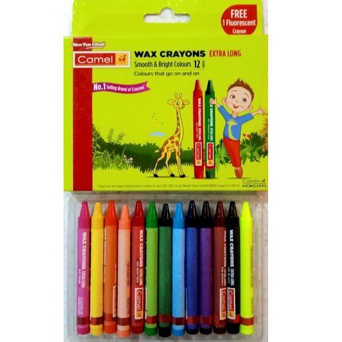 Camlin Wax Crayons Extra Long 12 shades
