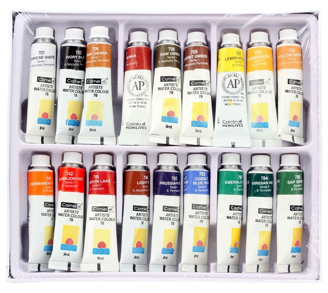 Camlin Artist Water Color Tubes 9ml 18 Shades