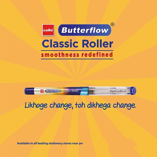 Cello Butterflow Classic Roller Pen Blue