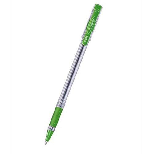 Cello Fine Grip Ball Pen Green (Pack of 5)