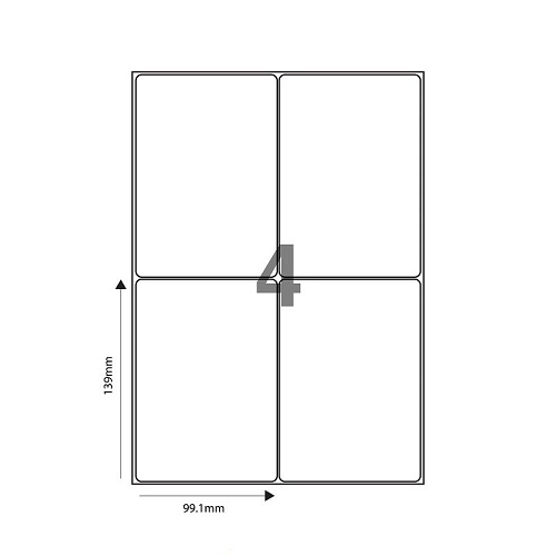 Computer Label Sticker A4 ST-4 (100 sheets)