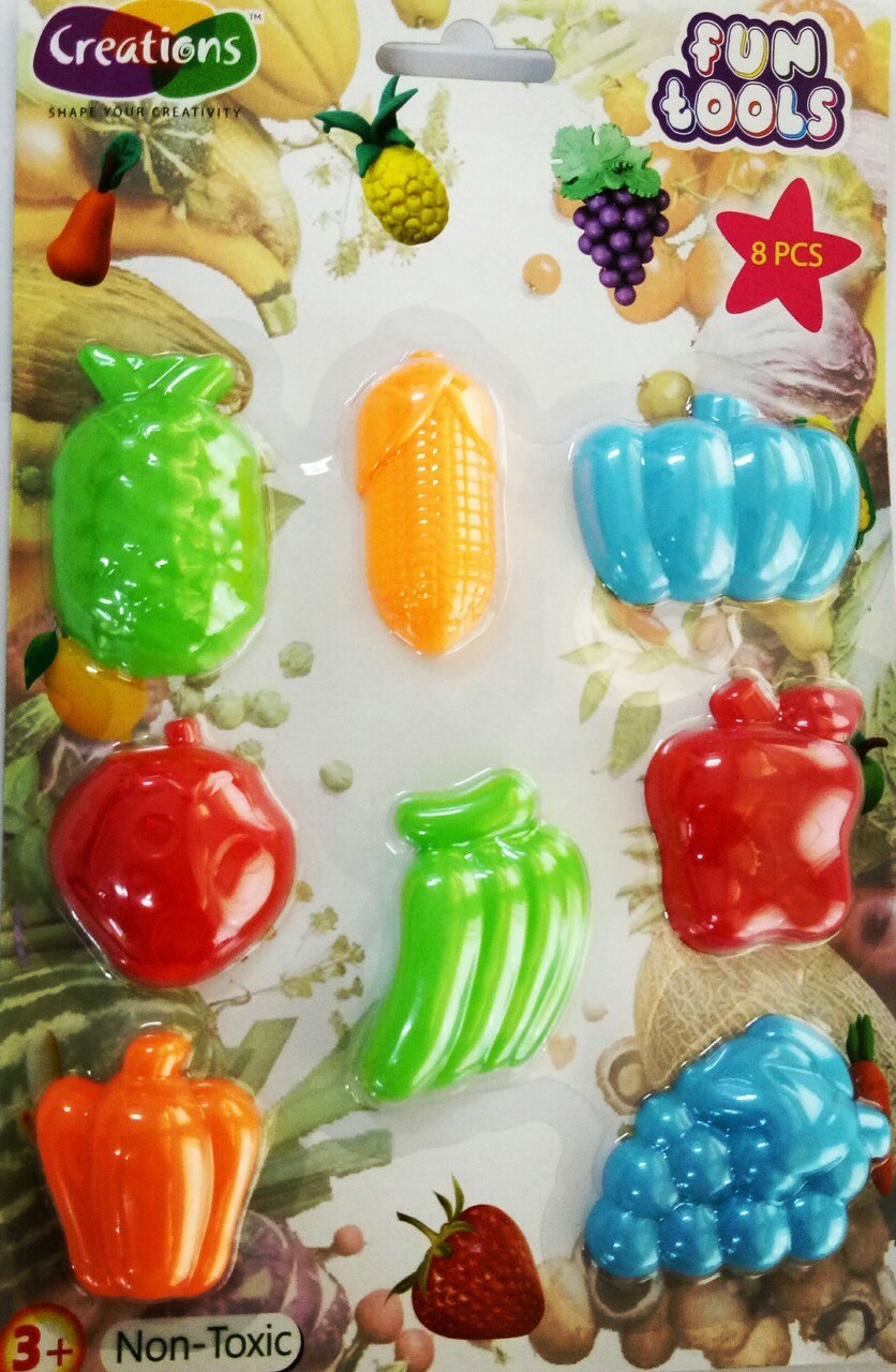 Creations Fruits n Veg Dough Mould Set of 8