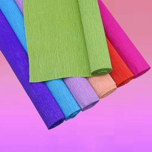 Crepe PaperRoll 50(W) x 250(L) cm - Mix Colors (5 Pcs)