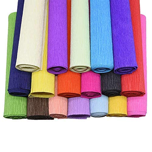 Crepe PaperRoll 50(W) x 250(L) cm - Mix Colors (5 Pcs)