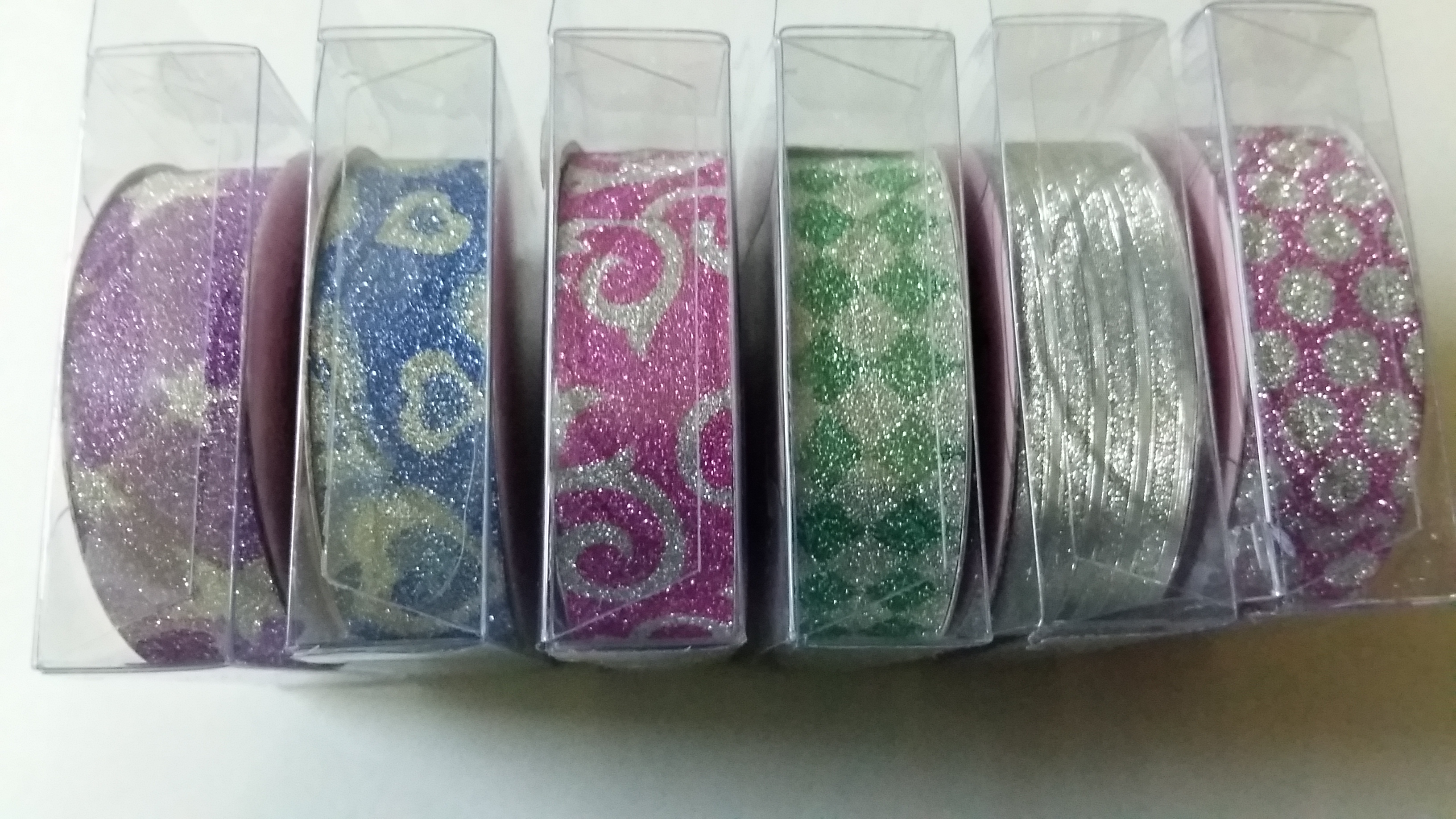 Decorative Glitter printed Tape (Assorted set of 5)