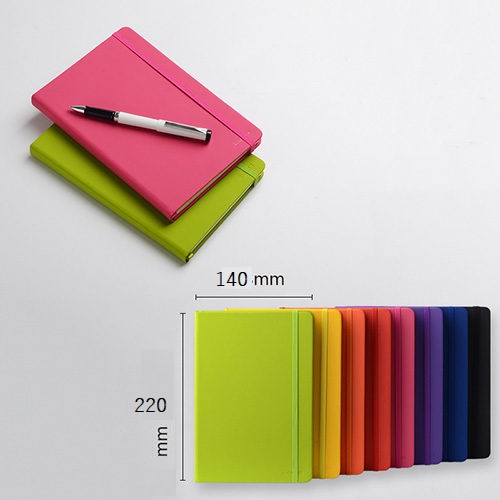 PU Notebook Hardbound A5 with elastic strap
