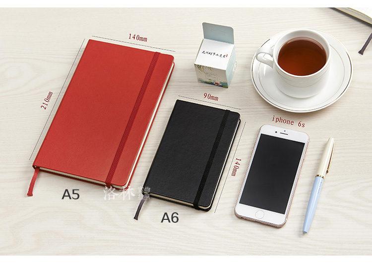 PU Notebook Hardbound A5 with elastic strap