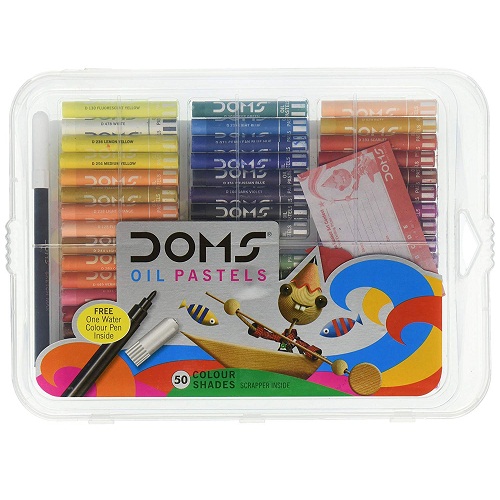 Doms Oil Pastel 50 Shades Plastic Box