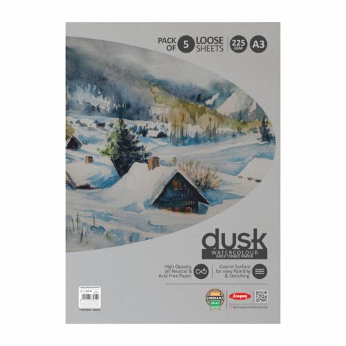 Dusk WC Paper Pack Grey Toned 225Gsm- 5Shts-A3