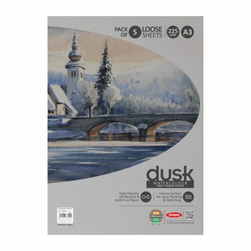 Dusk WC Paper Pack Grey Toned 225Gsm-20Shts-A5