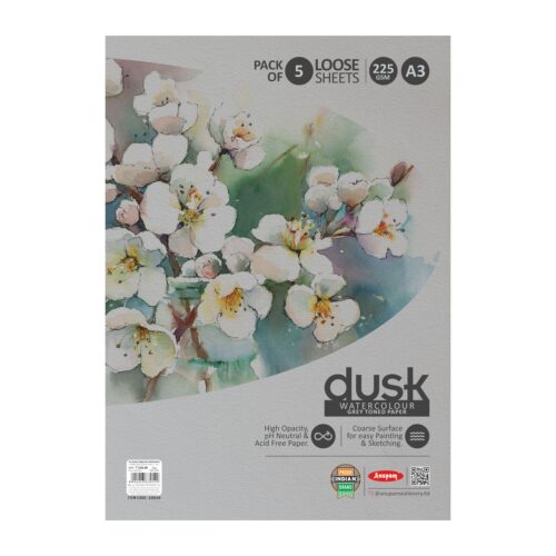Dusk WC Paper Pack Grey Toned 225Gsm-20Shts-A5
