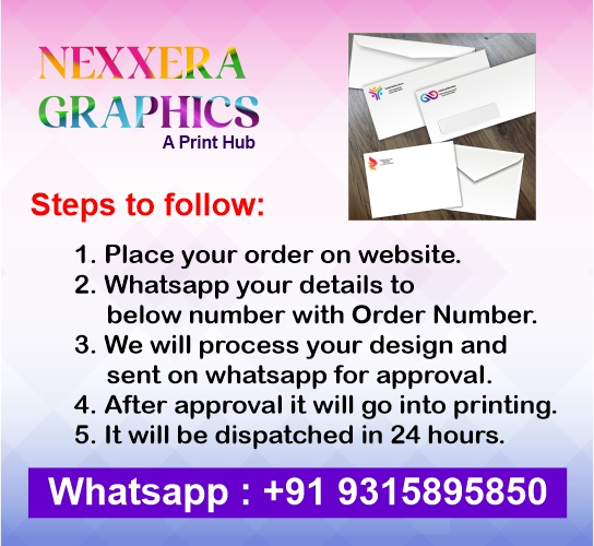 Customized White Envelope WIndow 10x4.5 in Pack of 50