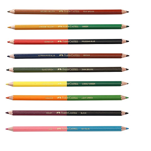 Faber Castell Bi Color Pencils 18 Pencils 36 Shades