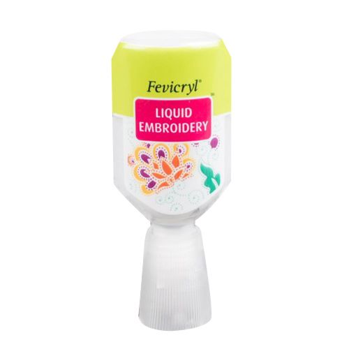 Fevicryl Liquid Embroidery Cone Liner - Glitter Silver 402