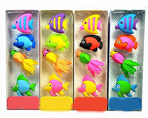 Fish Eraser Set of 4