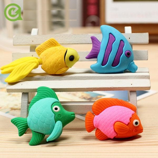 Fish Eraser Set of 4