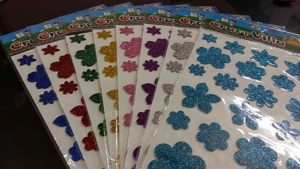 Glitter Foam Sticker Flowers