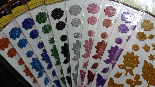 Glitter Foam Sticker Lotus n Butterfly