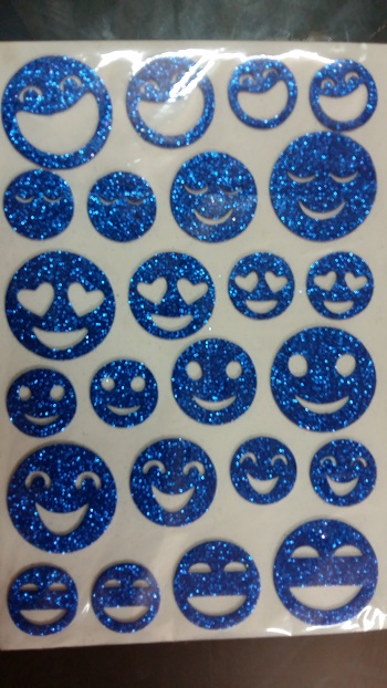 Glitter Foam Sticker Smiley face