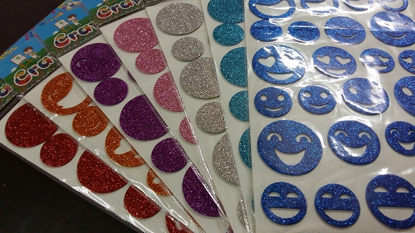 Glitter Foam Sticker Smiley face