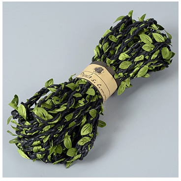 Dual Tone Dark Green Twine with green leaves 9 Feet