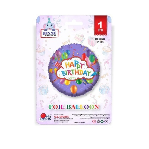 Happy Birthday Foil Balloon 18 in