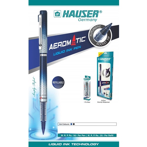 Hauser Aeromatic 0.5 mm Rocket Tip Pen-Blue