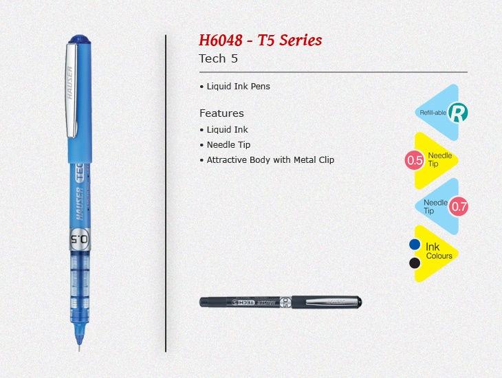 Hauser Tech 5 Liquid Ink Pen Red