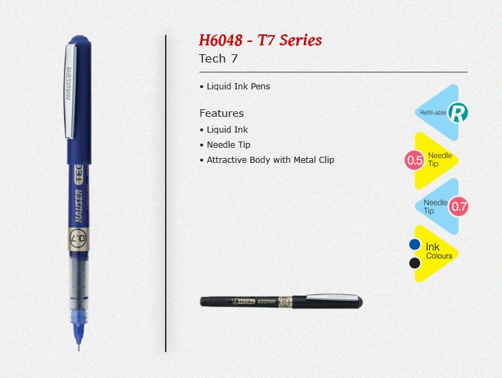 Hauser Tech 7 Liquid Ink Pen Black