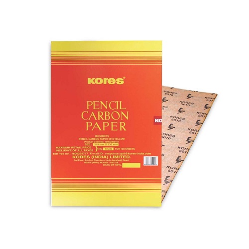 Kores Pencil Carbon Paper 5010 Yellow 100 Sheets