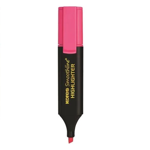 Kores Smoothline Highlighter Pen Pink